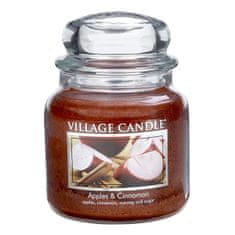 Village Candle Illatos gyertya üvegben alma-fahéj (Apple Cinnamon) 397 g