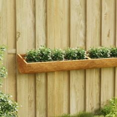 Vidaxl corten acél kerti falra szerelhető növénytartó 50 x 16 x 10 cm 824517