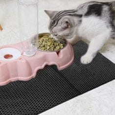 Mormark  kétrétegű szőnyeg CATMAT + rugalmas dupla macskatál CATPOT | PURRPOT
