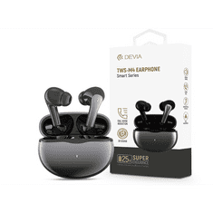 Devia TWS Bluetooth sztereó headset v5.2 + töltőtok - Devia TWS-M4 Earphone True Wireless Earphones with Charging Case - szürke