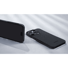 Pitaka MagEZ Case 4 Black / Grey Twill 600D Apple iPhone 15 Pro készülékhez - MagSafe rögzítéssel (129607)