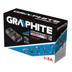 Graphite 58G085 dupla akkumulátortöltő Energy+ egyakkus rendszerhez (58G085)