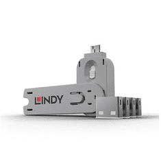 Lindy USB biztonsági dugó, és kulcs fehér (4db dugó + kulcs) (40454) (Lin40454)