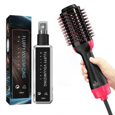 Mormark Tökéletes duó a haj kondicionálásához, szárításához Térfogatnövelő kefe STYLOOM + Spray a haj volumenének növelésére FLUFFUP | FLUFFLOOM