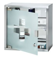 PHILIPS EDCO Falra szerelhető gyógyszeres szekrény rozsdamentes acél / üveg 30x12x30cmED-253985