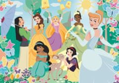 Clementoni Szikrázó puzzle Disney hercegnők a kertben 104 darab