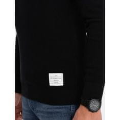 OMBRE Férfi texturált V4 OM-SWSW-0104 fekete színű, nyakig dekoltált pulóver MDN124120 S