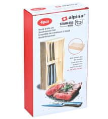 Alpina Steak kés fadobozban 4 db-os készletED-247384