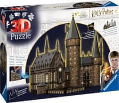 Ravensburger Ragyogó 3D puzzle Night Edition Harry Potter: Roxfort kastély - Nagyterem 643 db