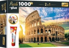 Trefl 2 az 1-ben puzzle készlet Flavian Amphitheater, Róma, Olaszország 1000 darab ragasztóval