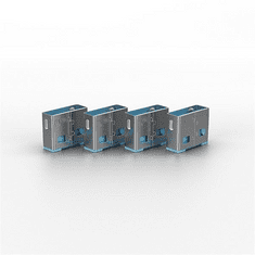 Lindy USB biztonsági dugó, és kulcs kék (4db dugó + kulcs) (40452) (Lin40452)