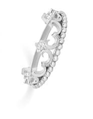Brilio Silver Eredeti ezüst gyűrű Korona RI115W (Kerület 48 mm)