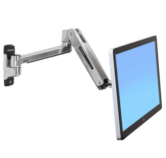 Ergotron LX HD Sit-Stand fali LCD-kar, polírozott, rendkívül rugalmas fali kar, akár 49"-os méretig