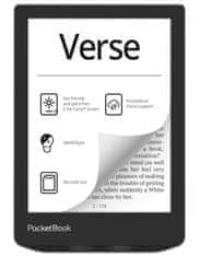 PocketBook e-book olvasó 629 Verse Mist Grey/ 8GB/ 6"/ Wi-Fi/ USB-C/ angol/ szürke/ szürke