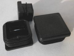 STREFA Acéldugók négyzet alakú 16x16mm, fekete / 100 db-os csomagban