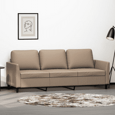 3 személyes cappuccino színű műbőr kanapé 180 cm
