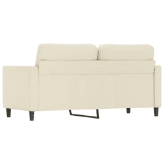 Vidaxl 2 személyes krémszínű műbőr kanapé 140 cm (359334)