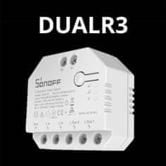Sonoff DUAL R3 Relé 2 csatornás, redőny energia mérés