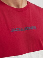 Jack&Jones Férfi póló JJEREID Standard Fit 12233961 Tango Red (Méret XXL)
