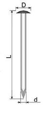 STREFA Kárpitos szög 1,8 x 25mm / 5 darabos csomag