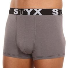 Styx 3PACK Férfi boxeralsó sport gumi sötét szürke (3G1063) - méret S