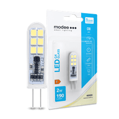 Modee LED izzó G4 Glass AC-DC 12V, 2W semleges fehér (ML-G4GC4000K2WB1)
