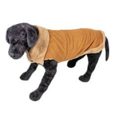 Duvo+ stílusos bársonyos kabát kutyáknak M 50cm barna