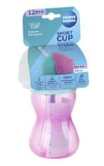 Canpol babies Sport palack szívószállal - rózsaszín 370 ml