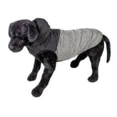 Duvo+ téli kabát kapucnival kutyáknak XS 30cm pepita mintás