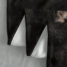 EXCELLENT Mikro plüss meleg takaró fekete 150x200 cm - Fekete bulldog
