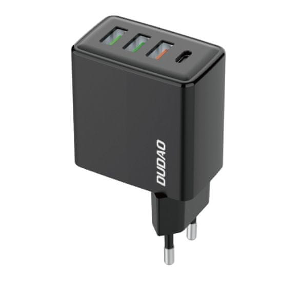 DUDAO A5H hálózati töltő adapter 3x USB / USB-C 20W PD QC, fekete