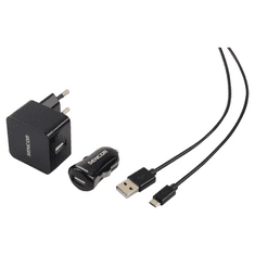 SENCOR SCO 516-000BK USB töltő szett MicroUSB kábellel fekete (SCO 516-000BK)