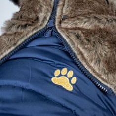 Duvo+ téli kabát kapucnival kutyáknak XL 70cm kék