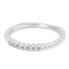 Brilio Silver Gyönyörű, cirkóniumkövekkel kirakott ezüst gyűrű SR031W (Kerület 48 mm)
