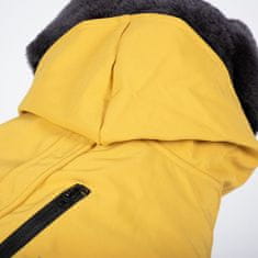 Duvo+ stílusos kabát kapucnival kutyáknak XS 30cm sárga