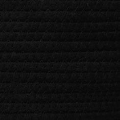 Vidaxl fehér-fekete pamut tárolókosár fedéllel Ø40 x 35 cm 358499
