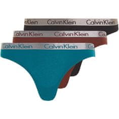 Calvin Klein 3 PACK - női tanga alsó QD3560E-IIL (Méret XL)