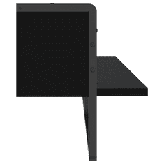 Vidaxl fekete fali polc rúddal 100x25x30 cm (836293)