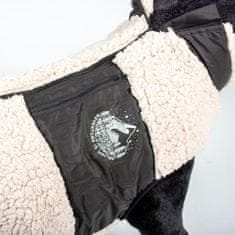 Duvo+ téli kabát kutyáknak bárányszőrből XL 70cm fehér/fekete