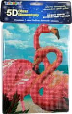 Norimpex Diamond festmény Flamingók 15x20cm állvánnyal