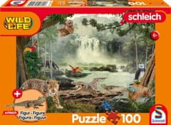 Schmidt Schleich esőerdő puzzle 100 darab + Schleich figura
