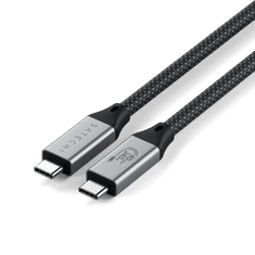 Satechi USB4 Pro Braided Cable 1.2m (PD240W,40Gbps data,8K/60Hz or 4K/120Hz) - fekete