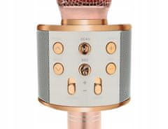 WSTER WS-858 Karaoke bluetooth mikrofon rózsaszín