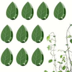 HOME & MARKER® Öntapadós növénycsipesz, levél formájú fali akasztó kúszónövények és dísznövények számára | LEAFCLIP