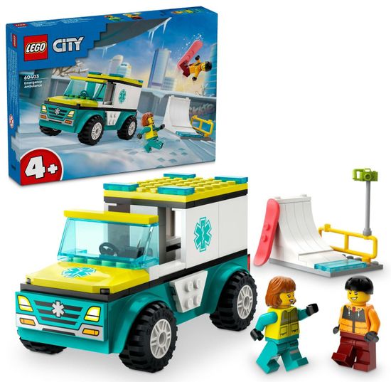 LEGO City 60403 Mentőautó és snowboardos