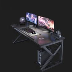 MUVU Számítógépasztal fekete, MUVU, íróasztal egy tinédzser számára, 120x74x60 cm
