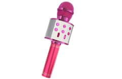 WSTER WS-858 Karaoke bluetooth mikrofon sötét rózsaszín