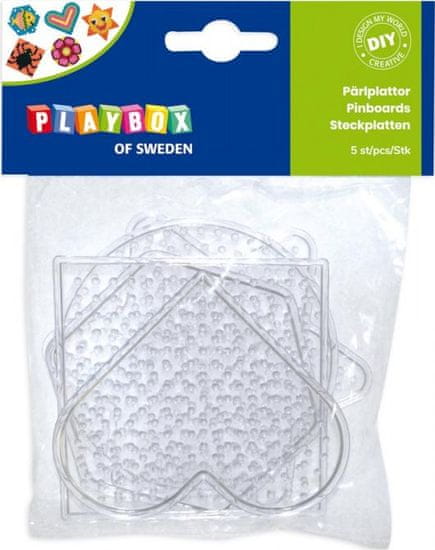 PLAYBOX Pads vasalható gyöngyökhöz 5db - Shapes