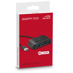 SPEED-LINK Snappy Evo 4 portos USB 3.0 Hub fekete (SL-140107-BK) (SL-140107-BK)