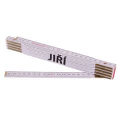 STREFA Összecsukható mérőszalag Jiri, Profi, fehér, fa, hossza 2M / csomag 1 db